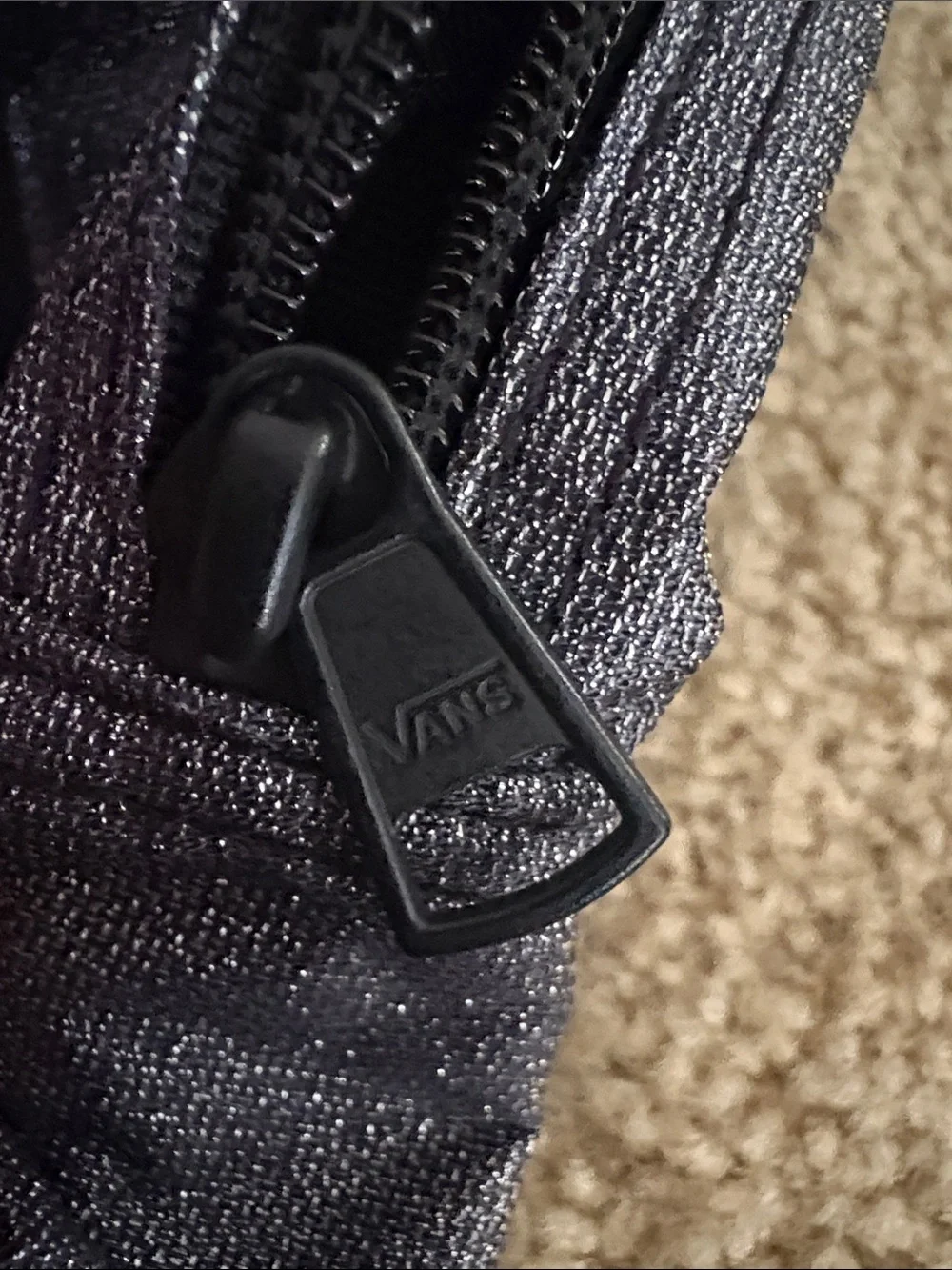 Vans Silver-Gray Mini Backpack with Front Pocket